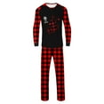 Daddy Jumpsuit For Christmas Family Pajamas Cute Big Headed Deer Print Plaid Long Sleeve Romper