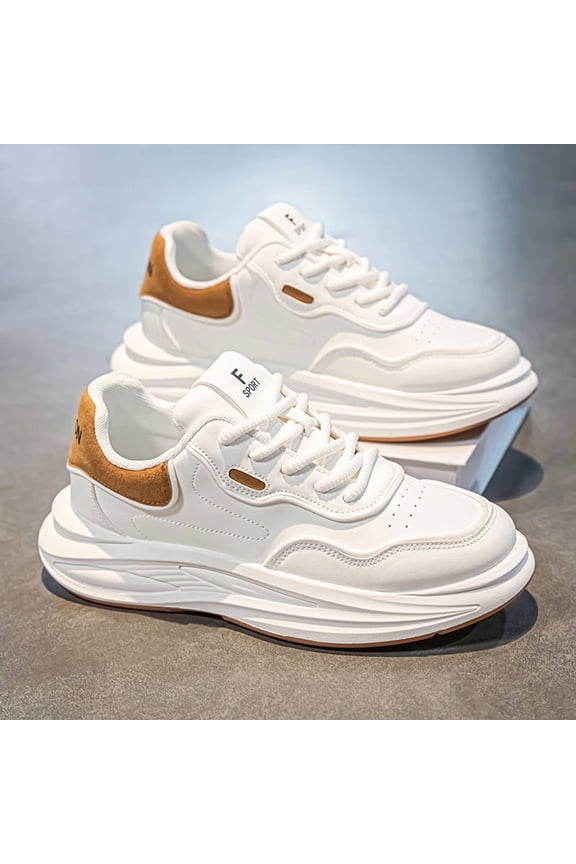 Daddy Men's Shoes 2026 New Men's Fashion Heightening Sports Shoes Platform Sports Students White Shoes Casual Shoes