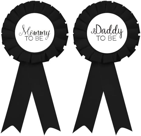 Daddy to be & Mom to be Tinplate Badge Pin - Baby Shower Button New Dad ...