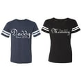 thumbnail image 1 of Daddy Mommy Since 2017 Matching Couple Cotton Jerseys (Men Navy / Women Black) (Men M / Women S), 1 of 3