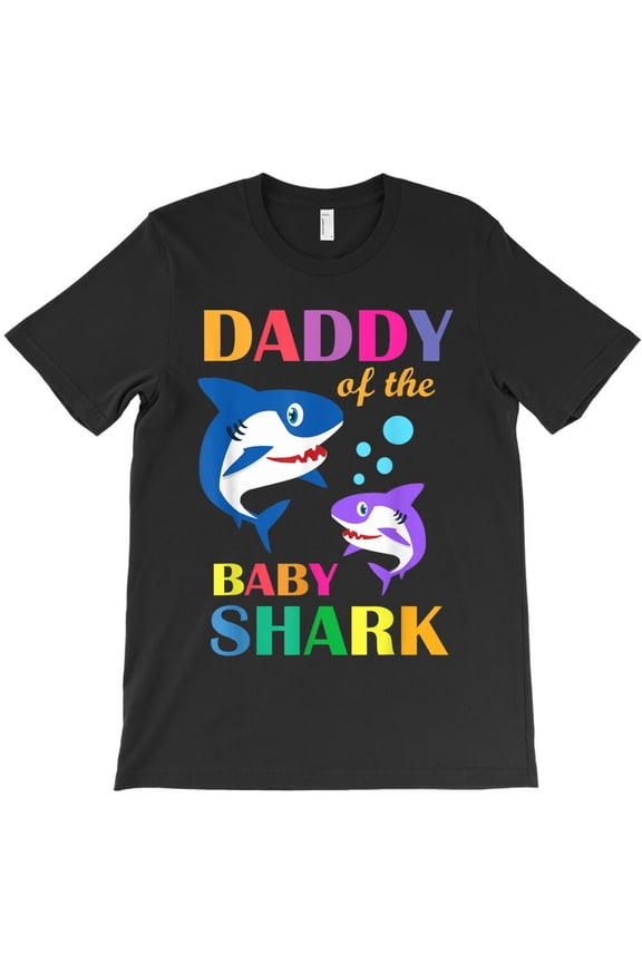Daddy Of The Baby Birthday Shark Funny Daddy Shark Christmas Day H30987 T-Shirt, for Men and Women, Up to Size 5XL