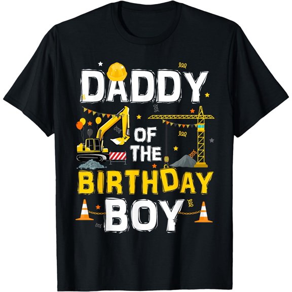 Daddy Of The Birthday Boy Matching Construction Crew B-day T-Shirt