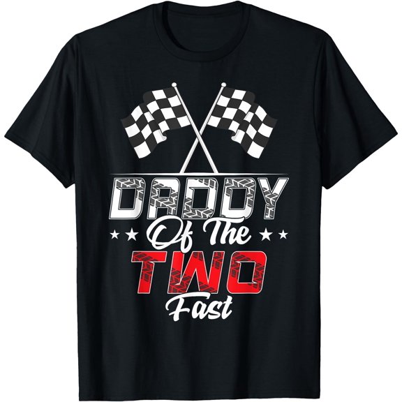 Daddy Of The Two Fast Second Birthday Racing Car Family T-Shirt, Unisex T-Shirt