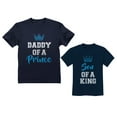 thumbnail image 1 of Daddy Of a Prince & Son Of a King Father & Toddler Boy Matching Set T-Shirts Daddy Navy Small / Son Navy 3T, 1 of 8