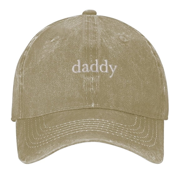 Daddy Print Vintage Wash Dad Hat Adjustable Curved Brim Baseball Cap,Made In USA,Casual Outdoor Sports Fishing Cap for Men and Women