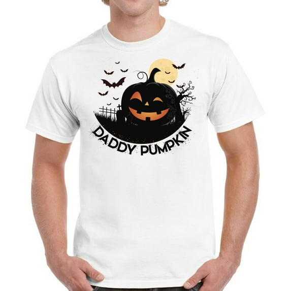 Daddy Pumpkin Top Halloween Gift Shirt for Men - S M L XL 2XL 3XL 4XL 5XL Happy Halloween Graphic Tee - Funny Scary Holiday Tee T-Shirt Mens