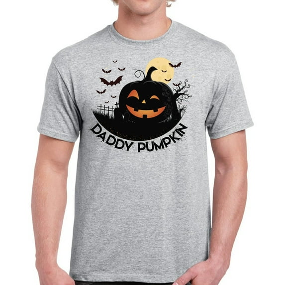 Daddy Pumpkin Top Halloween Gift Shirt for Men - S M L XL 2XL 3XL 4XL 5XL Happy Halloween Graphic Tee - Funny Scary Holiday Tee T-Shirt Mens