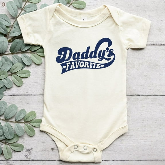 Daddy'S Favorite Baby Bodysuit, Father'S Day Baby Bodysuit, Newborn Gift Idea, First Father'S Day Tee Cute Baby Onesie, BABY BODYSUIT LAT 4424