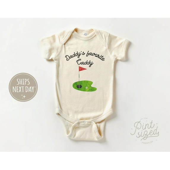 Daddy'S Favorite Caddy Onesie, Cute Father'S Day Gift- Funny Dad'S Golfing Buddy Retro Bodysuit, I Love My Dad Baby Onesie Cute Baby Onesie, BABY BODYSUIT LAT 4424