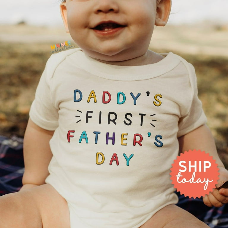 Daddy'S First Father'S Day Onesies, I Love Daddy Bodysuit, 1St
