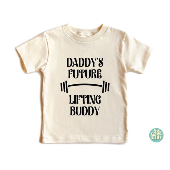Daddy'S Future Lifting Buddy Shirt, Father'S Day Gift For Baby Boy, 1St Father'S Day, Gym Dad Gift, Weightlifting Parents Shirt, New Born, Baby Shower Gift, New Parents Gift