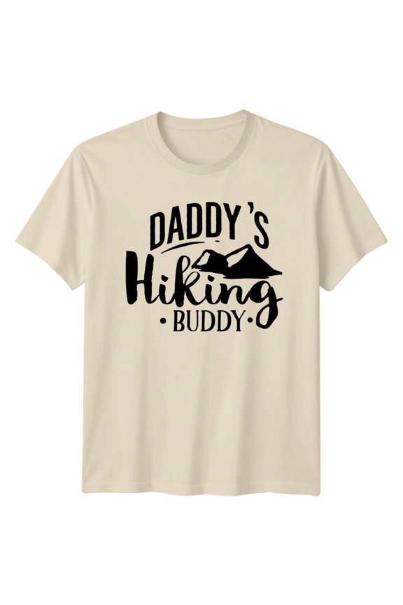 Daddy'S Hiking Buddy Mountains Graphic Travel Adventure T-Shirt All Size S-5XL