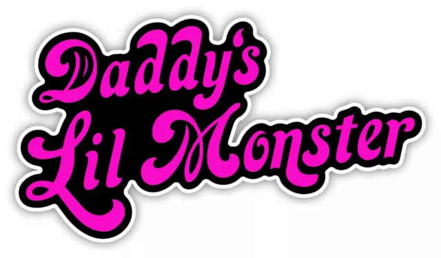 Daddy'S Lil Monster Cartoon Sticker Decal Laptop Wall Car Phone Harley ...