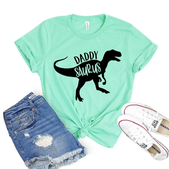 Daddy Saurus Shirt New Dad Gift Father's Day T-shirt Papa Tee Family Tshirt Dinosaur Gift Animal Lover Shirts
