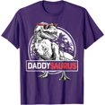 thumbnail image 1 of Daddy Saurus T rex Dinosaur Men Father's Day Family Matching Unisex T-Shirt for Men Women,Purple Color,Size L, 1 of 5