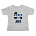 thumbnail image 1 of Daddy Saves Lives Police Officer Cop Dad Father Funny Toddler T-Shirts for Boys Girls (Gray, 2T), 1 of 5