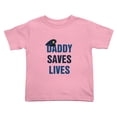 thumbnail image 1 of Daddy Saves Lives Police Officer Cop Dad Father Funny Toddler T-Shirts for Boys Girls (Pink, Youth L), 1 of 5