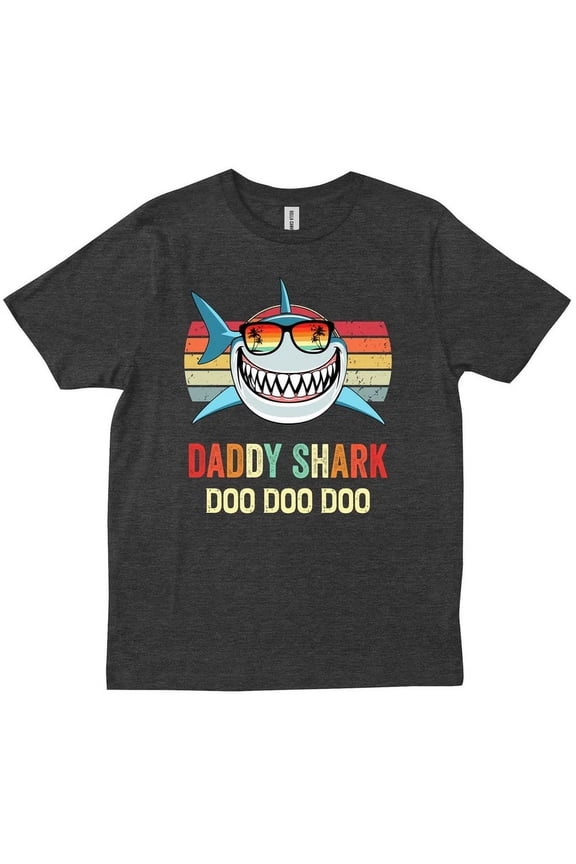 Daddy Shark Doo Doo Doo Funny Fathers Day Retro Funny Sharkdad T-Shirt, Unisex T-Shirt