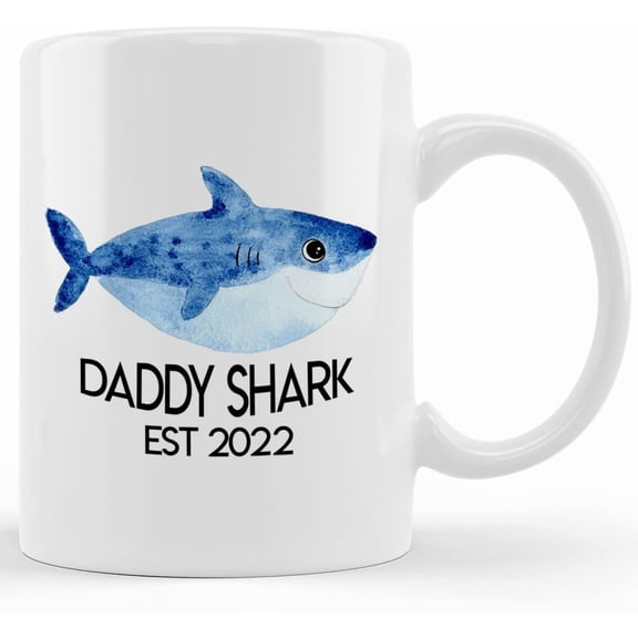 Daddy Shark Gift,Dad From Daughter Gift From Son, New Dad Mug From Wife, Daddy Shark Mug, Fathers Day Gift, Novelty Coffee Mugs 11oz, 15oz Mug
