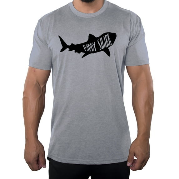 Daddy Shark T-shirt, Pop Culture T-shirts, Fathers Day T-shirts - Heather Grey MH200DAD S17 2XL