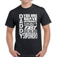 thumbnail image 1 of Daddy Superhero Men T-Shirt Funny Dad Gifts - Men Short Sleeve Graphic Tee You Are Brave Strong, 1 of 2