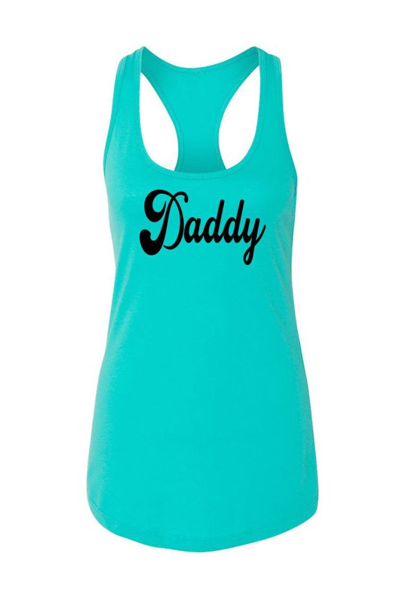 Daddy Text Racerback Tank Women -SPIdeals Designs, Female Medium