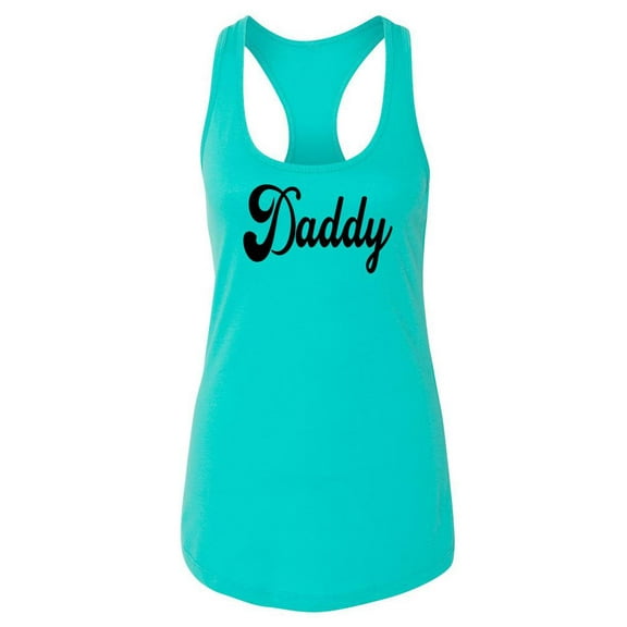 Daddy Text Racerback Tank Women -SPIdeals Designs, Female Small