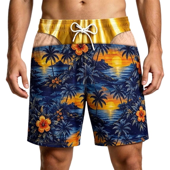 Daddy Trunks Mens Funny Print Swim Trunks Beach Party Vacation Beach Shorts