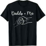 SASSALILLY Daddy and Me Best Dad Ever Fist Bump，Funny Father's Day T-Shirt