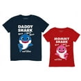 thumbnail image 1 of Daddy and Mommy Shark Shirts Mom and Dad Gifts Baby Shark Matching Set Outfits Mommy Red Large / Daddy Navy Large, 1 of 6