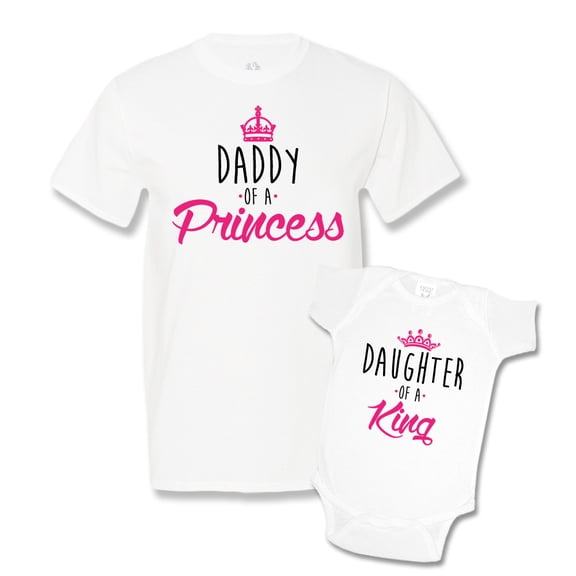 Daddy of a Princess and Daughter of a King Daddy Daughter Shirts