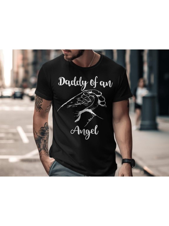 Daddy of an Angel Father Gift, Family Baby Hands T-Shirt, Cute Dad Gift, Memorial Gift for Dad, New Dad Shirt, Father's Day TShirt