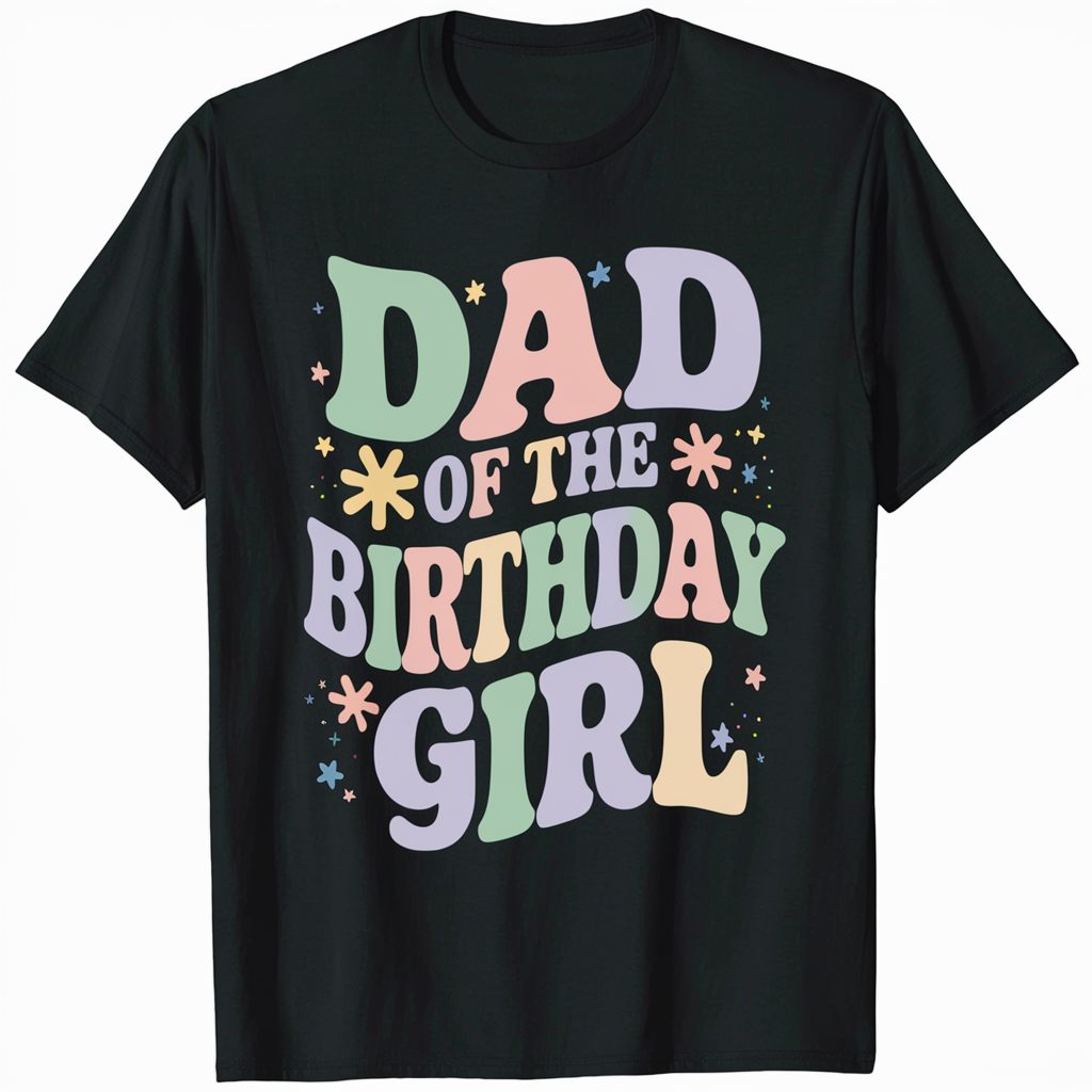 Daddy of the Birthday Girl Cute Dad Daughter Party T-Shirt - Walmart.com