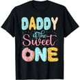 thumbnail image 1 of Daddy of the Sweet One Dad Donuts Family Matching Party T-Shirt, 1 of 2