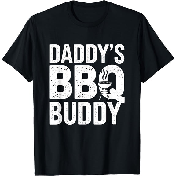 Daddy's BBQ Buddy Funny Grilling Text Graphic Cookout Design T-Shirt, Vintage Birthday Gift