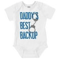 thumbnail image 1 of Daddy's Best Backup Handcuff Cop Dad Romper Boys or Girls Infant Baby Brisco Brands NB, 1 of 7