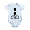 thumbnail image 1 of Daddy's Co-Pilot Baby Bodysuit Funny Cute Infant Newborn Coming Home Outfit Boys Girls Baby Blue-style-1 9-12M, 1 of 5