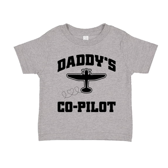 Daddy's Co-Pilot Toddler T-Shirt 2T Athletic Heather