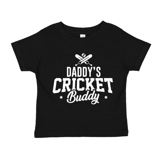 Daddy's Cricket Buddy Toddler T-Shirt 5/6T Black