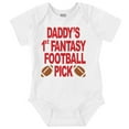 thumbnail image 1 of Daddy's Fantasy Football Pick Sports Romper Boys or Girls Infant Baby Brisco Brands 18M, 1 of 6
