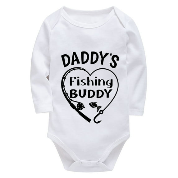 Daddy's Fashing Buddy Going Home Outfit Baby Girl Long Sleeve Baby Girl Welcome Home Outfit White 3-6 Month Baby Boy Clothes