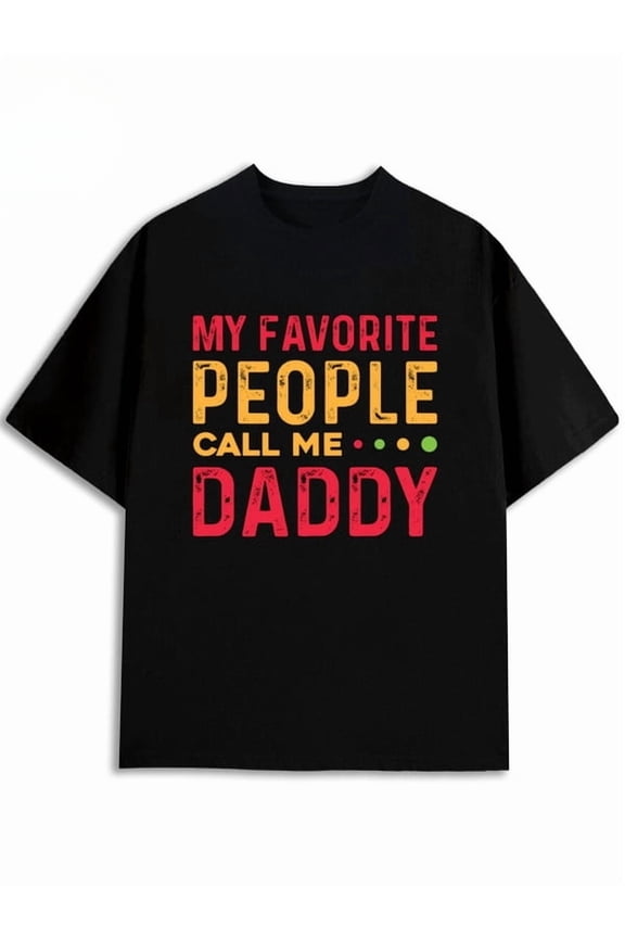 Daddy's Favorite T-Shirt, Black Cotton Funny Son Fashion Unisex Crewneck Graphic Tee
