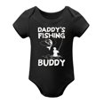 thumbnail image 1 of Daddy’s Fishing Buddy - Baby Clothes - Funny Newborn Bodysuit Outfits for Boys And Girls Black-style 6months, 1 of 7