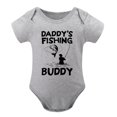 thumbnail image 1 of Daddy’s Fishing Buddy - Baby Clothes - Funny Newborn Bodysuit Outfits for Boys And Girls Gray-style-1 18months, 1 of 7