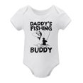 thumbnail image 1 of Daddy’s Fishing Buddy - Baby Clothes - Funny Newborn Bodysuit Outfits for Boys And Girls White-style-1 3months, 1 of 7