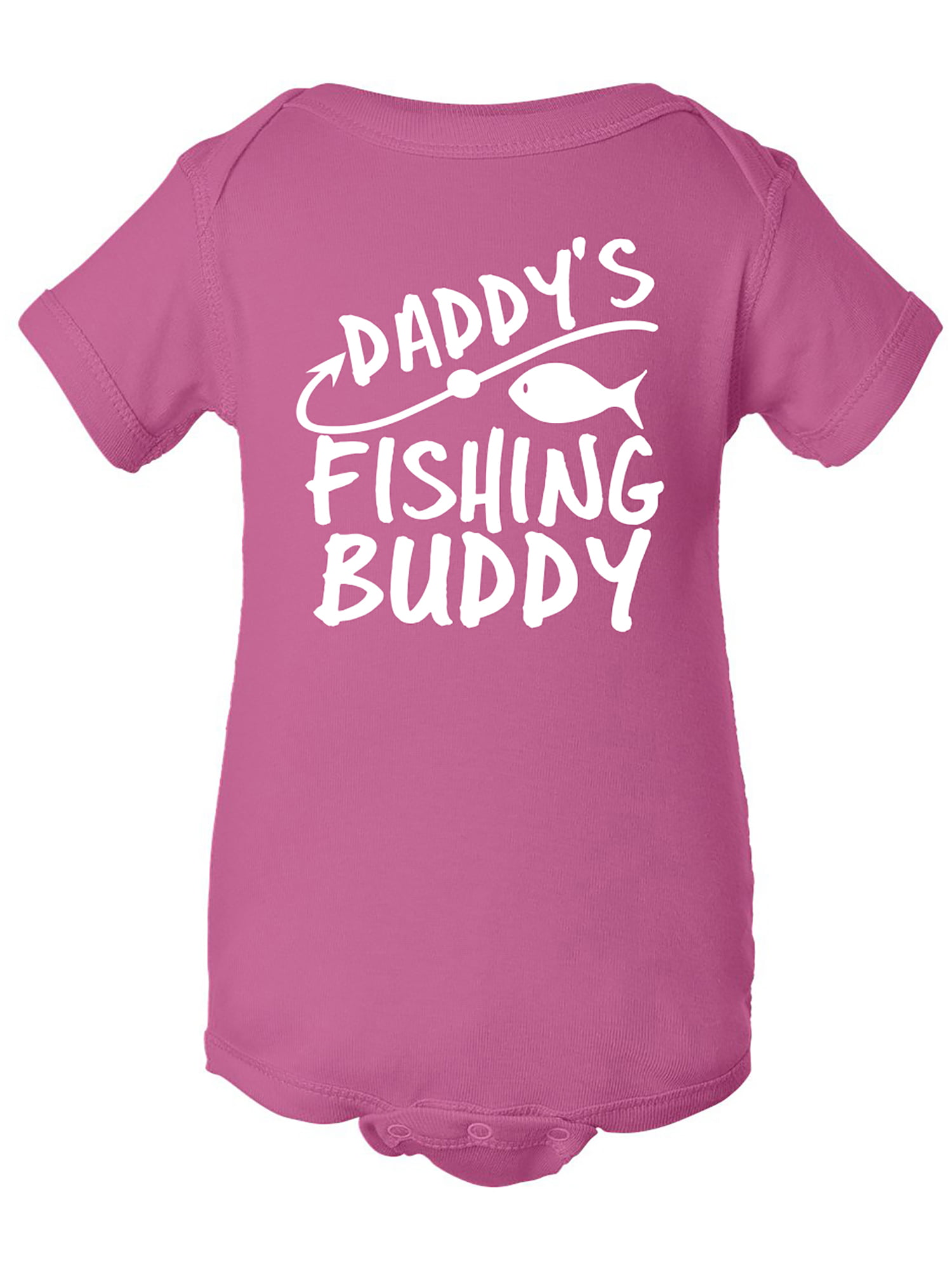 Daddy's Fishing Buddy funny bodysuit for girls 