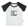 thumbnail image 1 of Daddy's Future Golfing Buddy Funny T shirt For Baby, Newborn Babies T-shirts, Infant Tops, 0-24M Kids Graphic Tees Clothing (Short Black Raglan T-shirt, 0-6 Months), 1 of 4