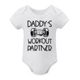 thumbnail image 1 of Daddy's Future Lifting Partner - Baby Clothes - Funny Newborn Bodysuit Outfits for Boys And Girls White-style-1 12months, 1 of 7