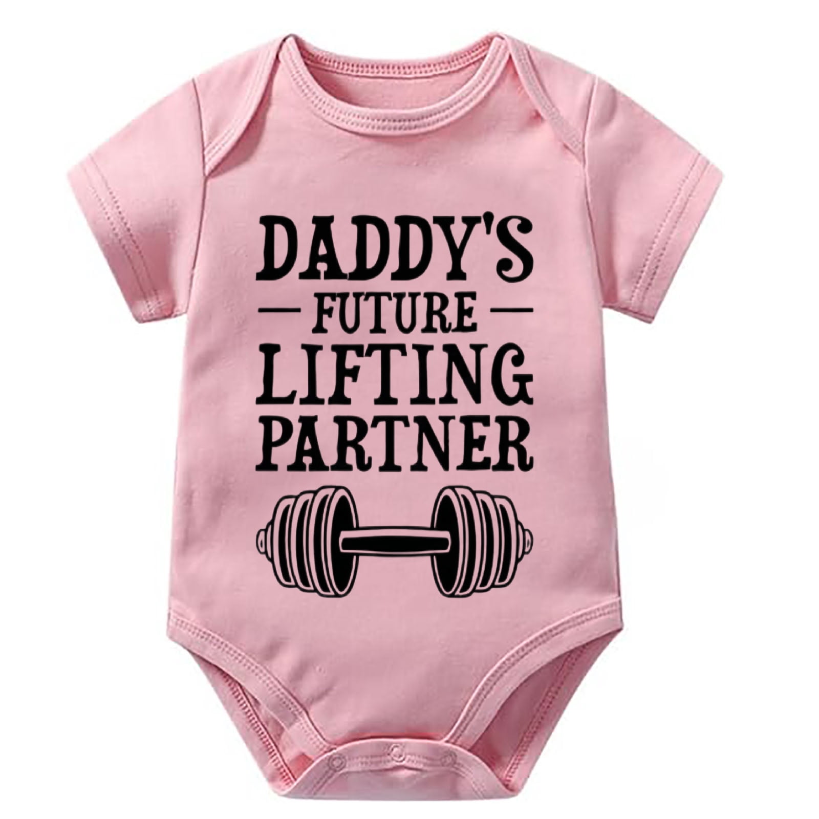 Daddy's Future Lifting Partner New Born Clothes Baby Girl Short Sleeve ...