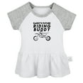 thumbnail image 1 of Daddy's Future Motocross Riding Buddy Funny Dresses For Baby, Newborn Babies Skirts, Infant Princess Dress, 0-24M Kids Graphic Clothes (Gray Raglan Dresses, 0-6 Months), 1 of 4